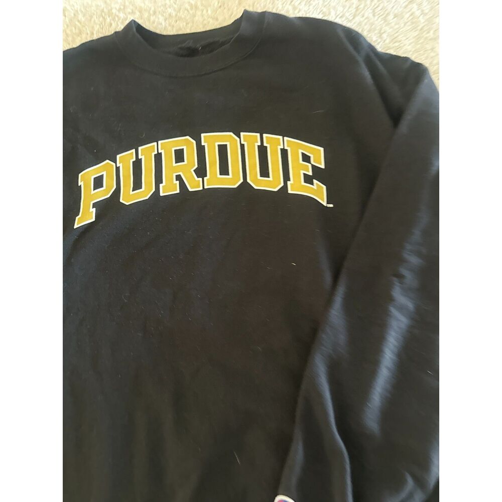 Champion Purdue Boilermakers Black Crewneck Sweatshirt NCAA College Spellout